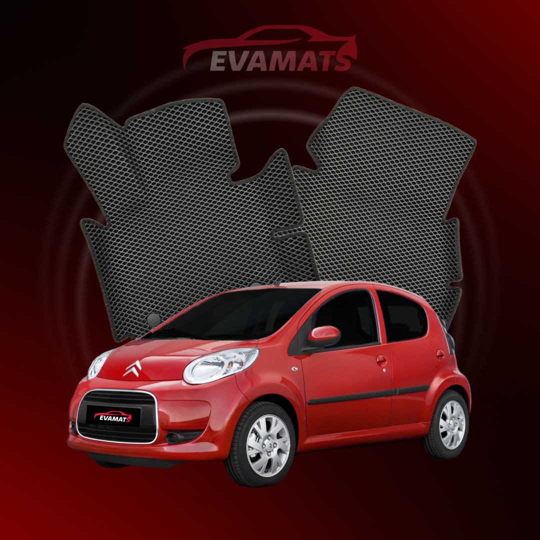 Fußmatten EVAMATS für Citroen C1 1. Generation 2005-2014 Jahr FLIEßHECK 5-Türer