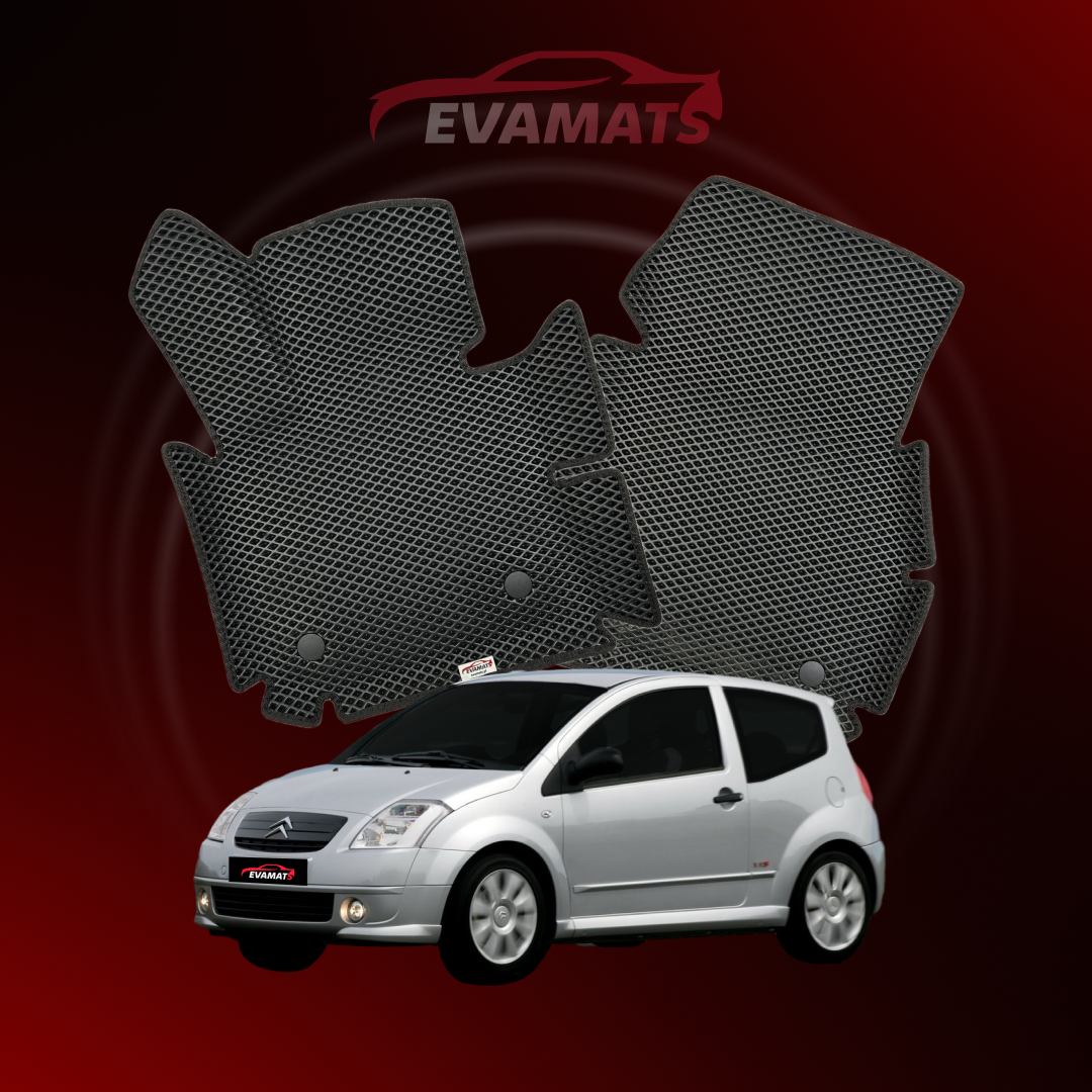 Fußmatten EVAMATS für Citroen C2 1. Generation 2003–2009, Schrägheck, 3-türig