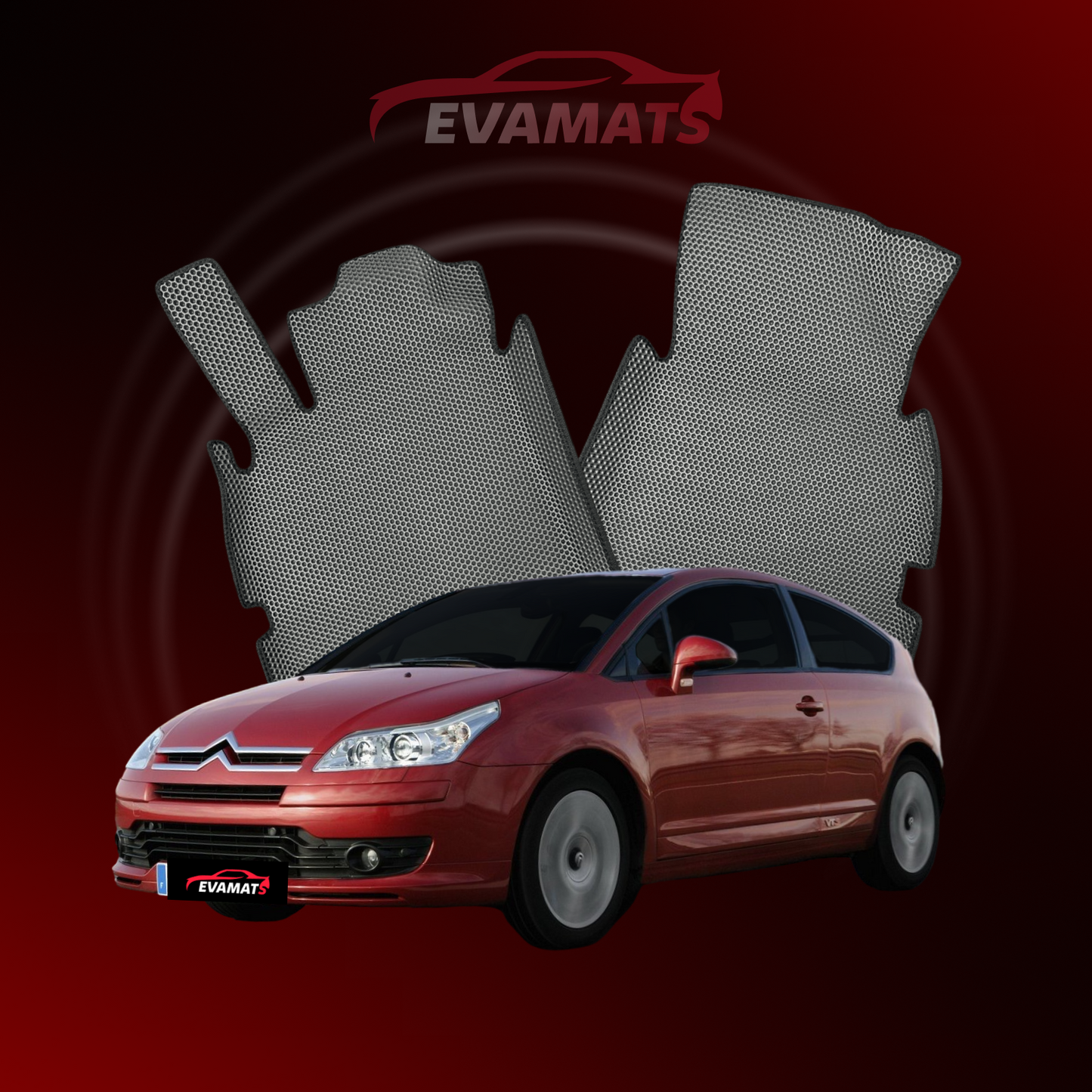 Fußmatten EVAMATS für Citroen C4 1. Generation 2004–2014, Schrägheck, 3-türig
