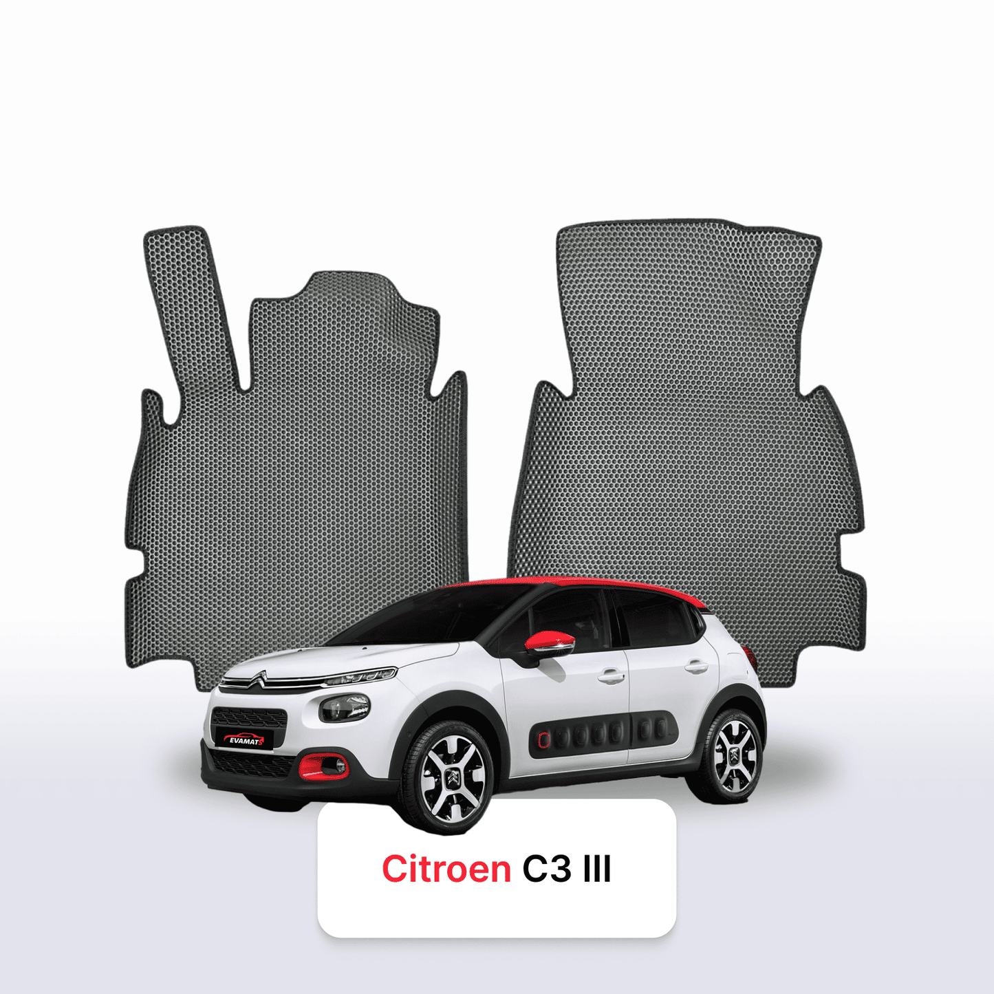 Fußmatten EVAMATS für Citroen C3 3. Generation 2016-2024 Jahr FLIEßHECK 5-Türer