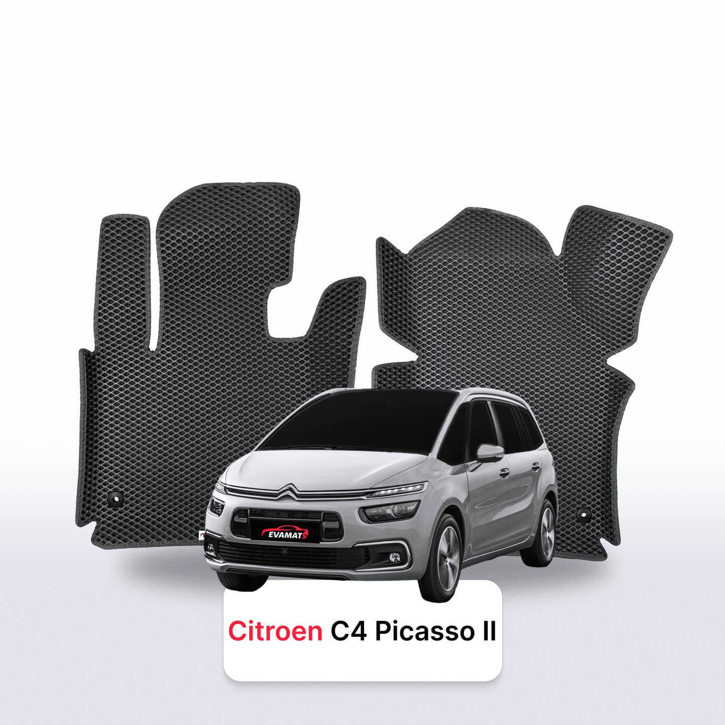 Fußmatten EVAMATS für Citroen C4 Picasso 2. Generation 2013-2018 Jahr MINIVAN 7-Sitzer