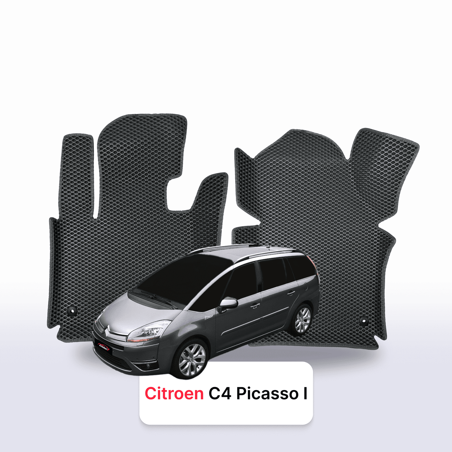 Fußmatten EVAMATS für Citroen C4 Picasso 1. Generation 2006-2013 Jahr MINIVAN 7-Sitzer