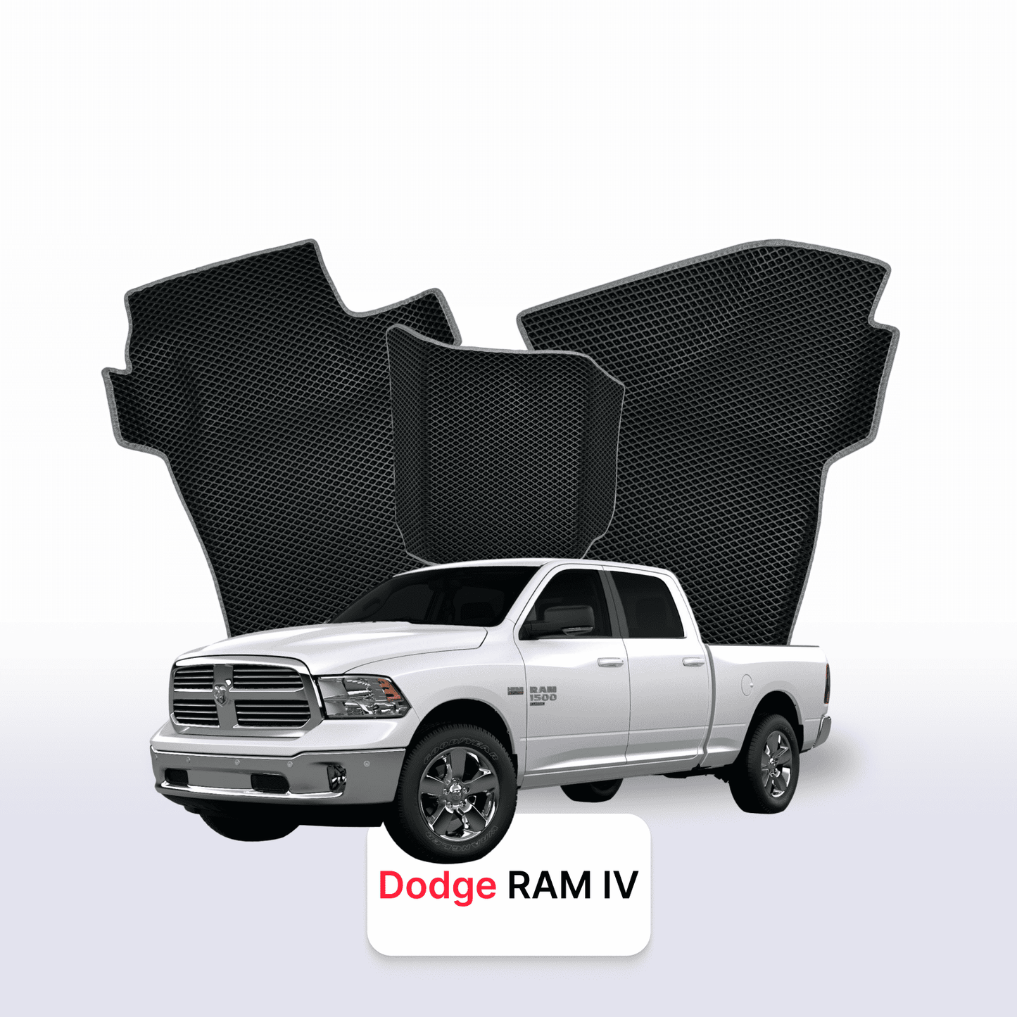 Fußmatten EVAMATS für Dodge RAM (DSDJ) 4. Generation 2008-2019 Jahr PICK-UP Doppelkabine