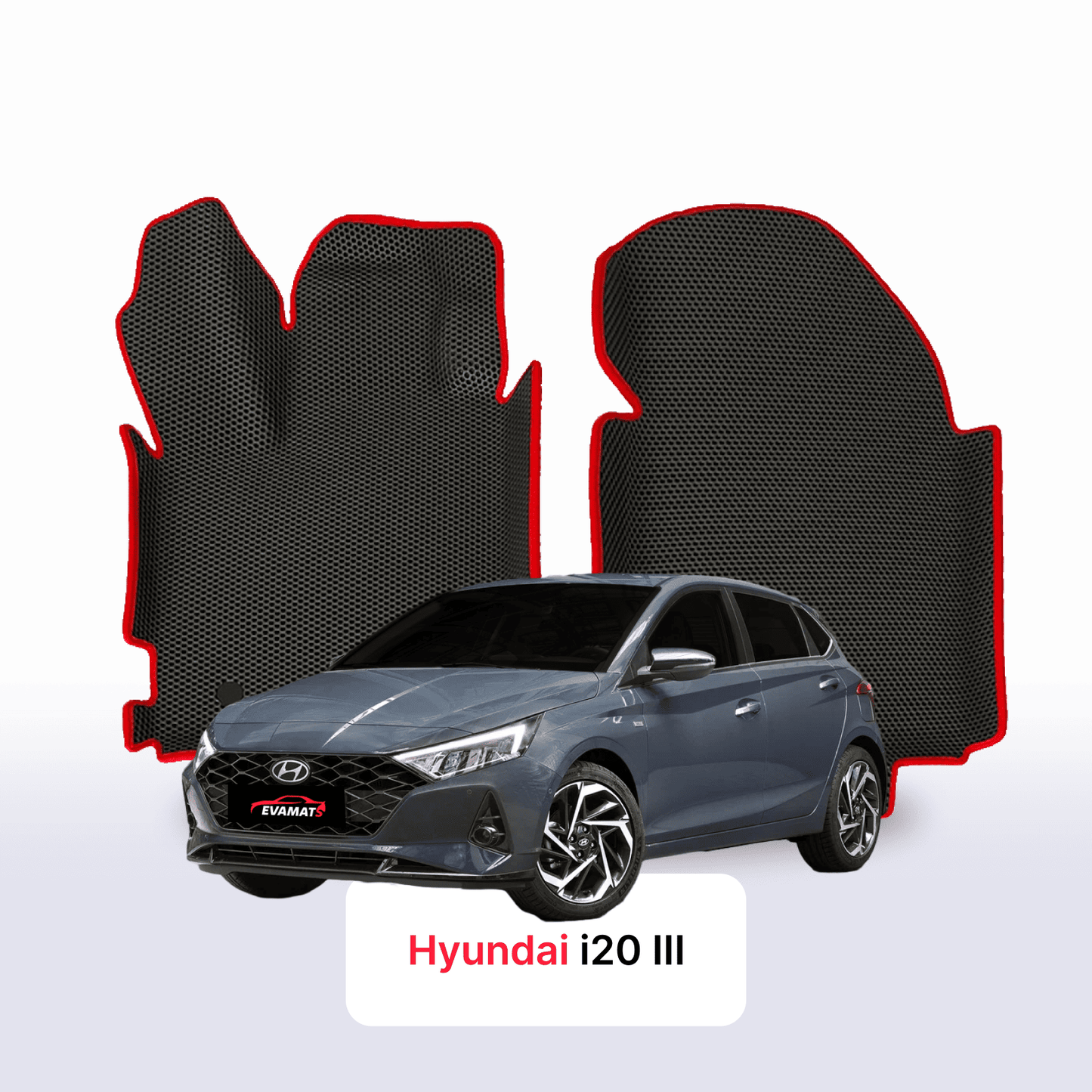 Fußmatten EVAMATS für Hyundai I20 3. Generation 2020-2025 Jahr FLIEßHECK 5-Türer