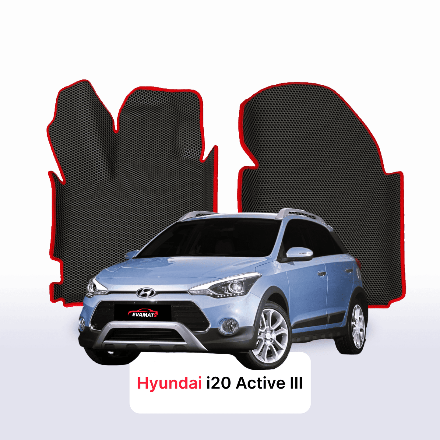 Fußmatten EVAMATS für Hyundai I20 Active(IB) 2. Generation 2014-2020 Jahr FLIEßHECK 5-Türer