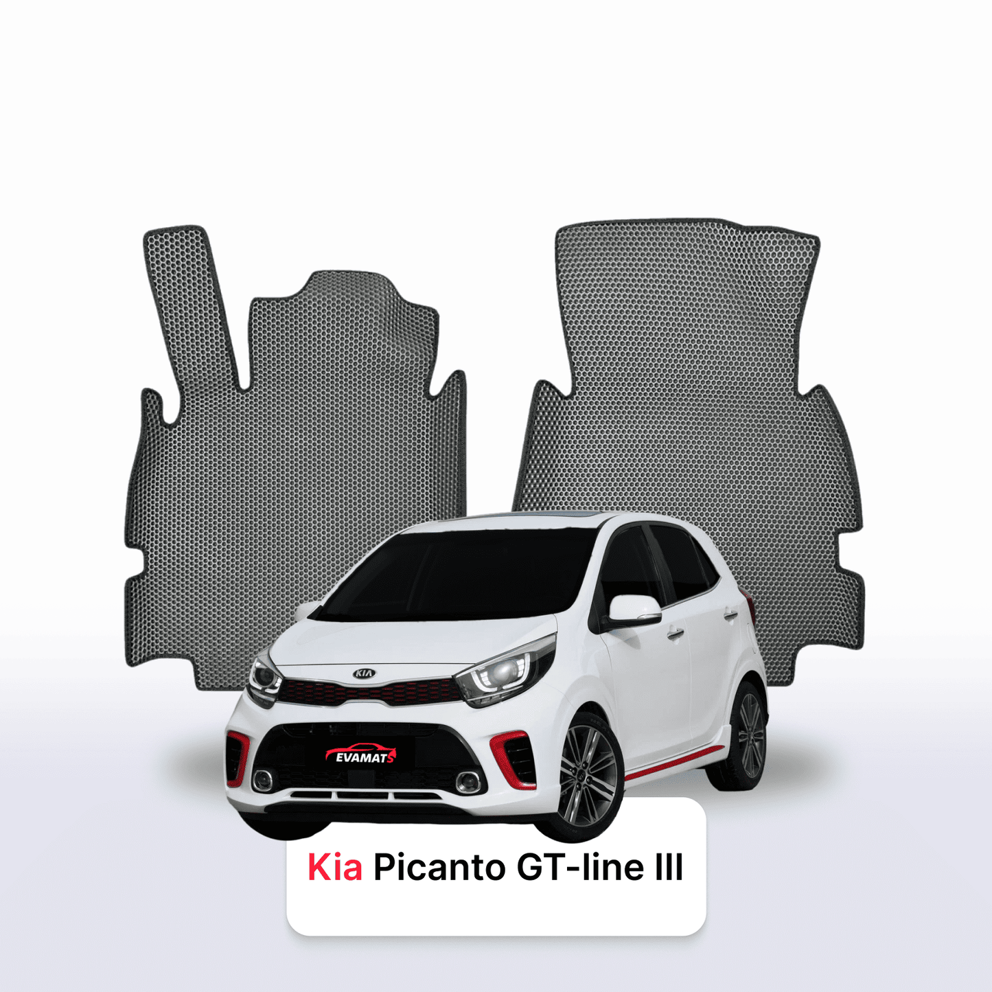 Fußmatten EVAMATS für Kia Picanto GT-line III Gen 2017-2025 Jahr FLIEßHECK 5-Türer