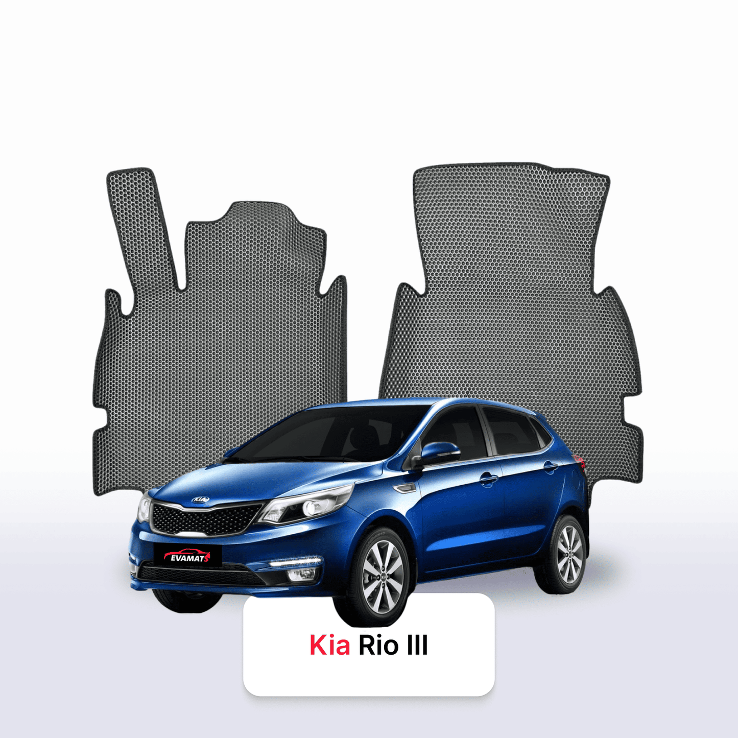 Fußmatten EVAMATS für Kia Rio III Gen 2011-2017 Jahr FLIEßHECK 5-Türer