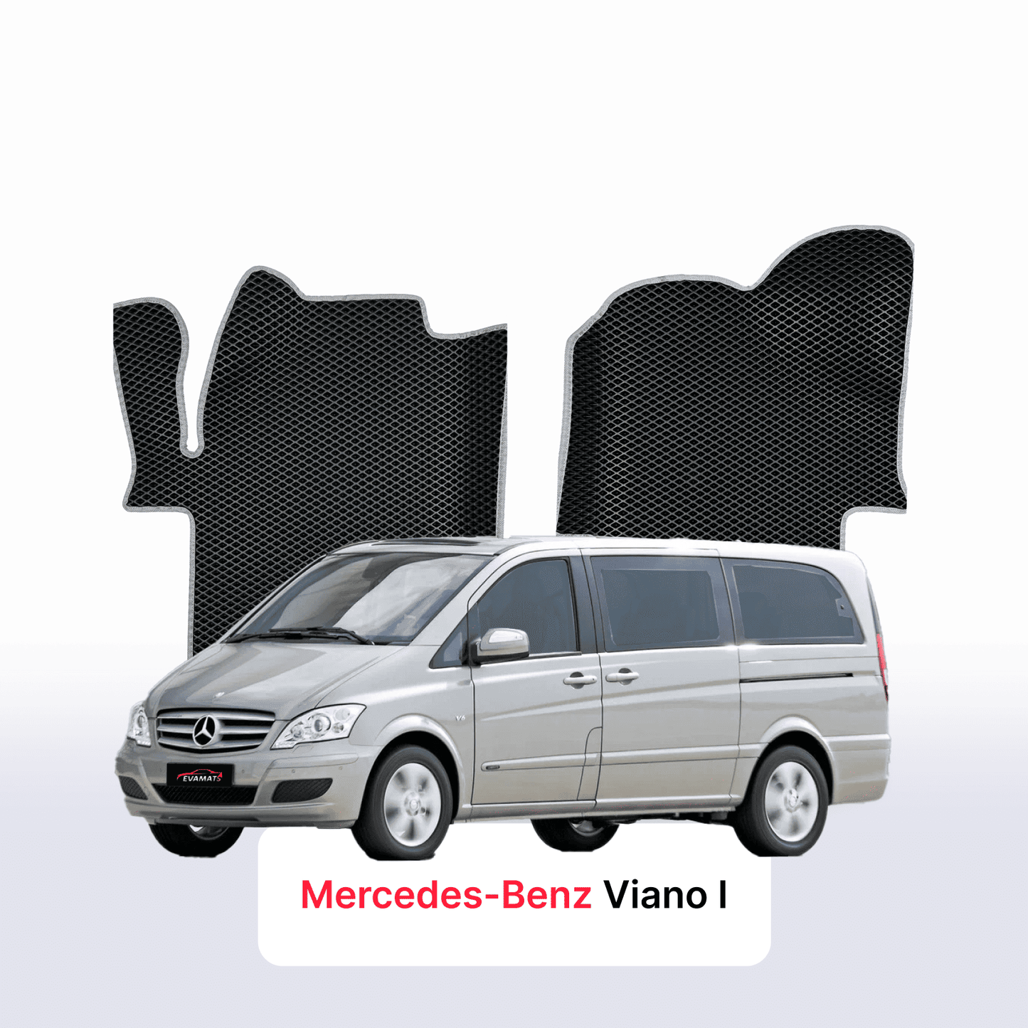 Fußmatten EVAMATS für Mercedes-Benz Viano (W639) 2003 – 2014 Jahre LANGER MINIVAN