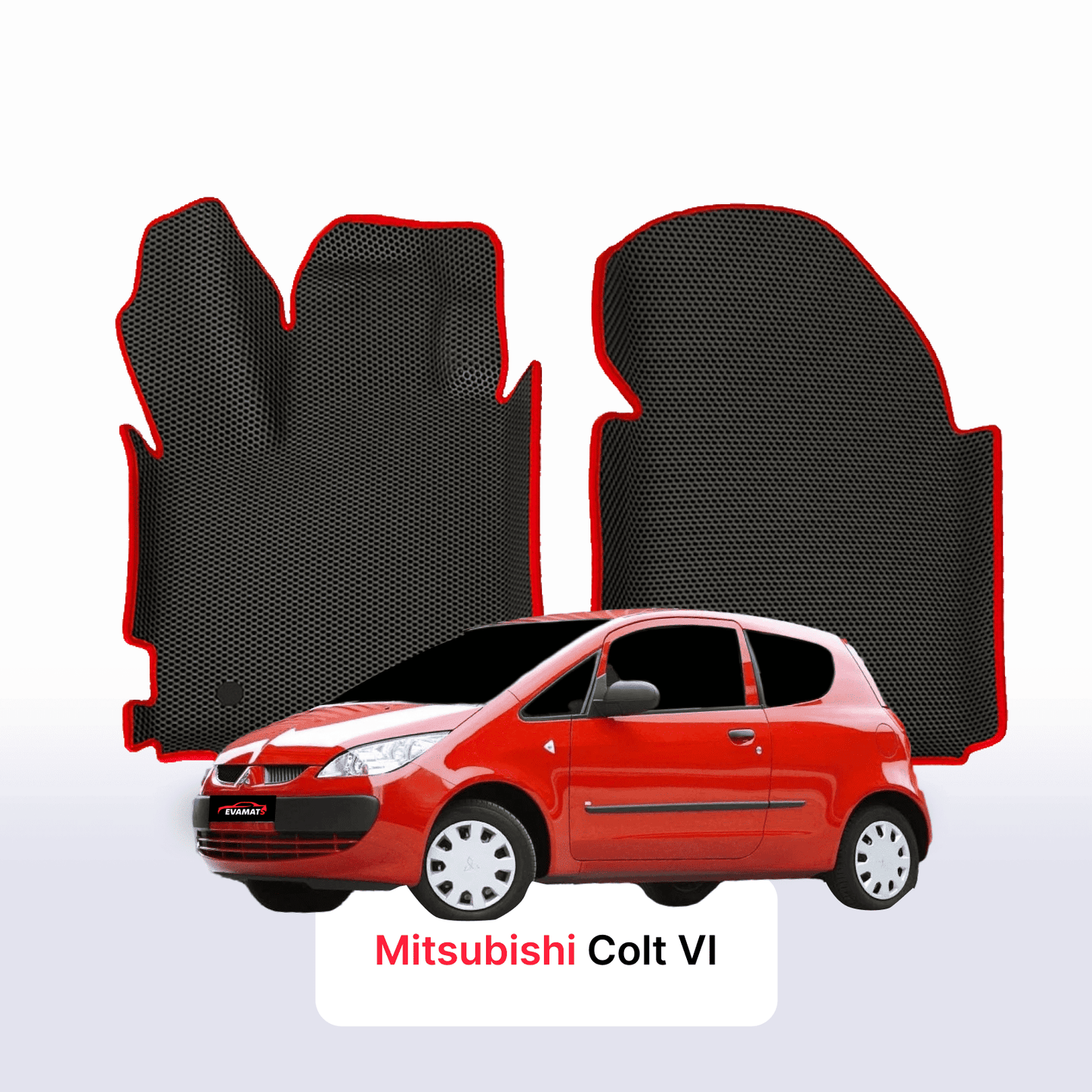 Fußmatten EVAMATS für Mitsubishi Colt (Z30) 6. Generation 2002–2012, Schrägheck, 3-türig