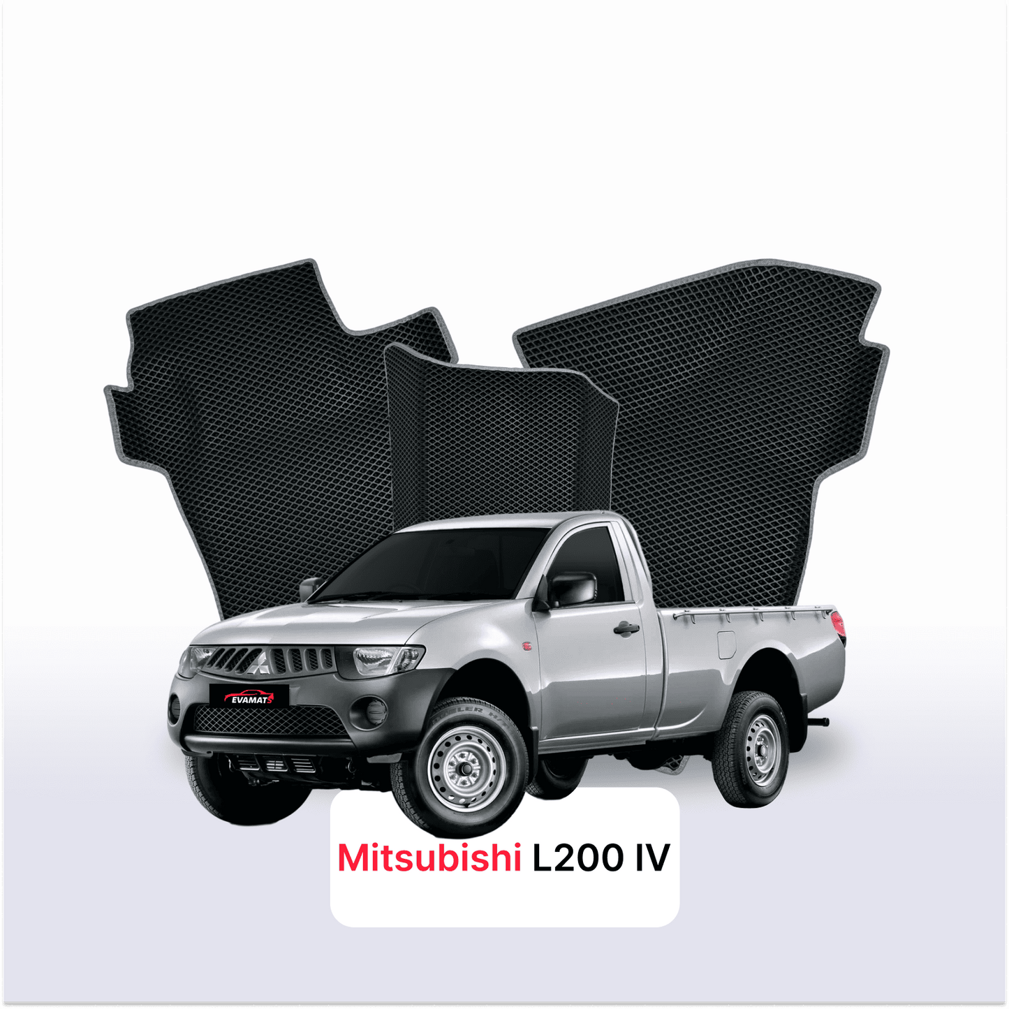 Fußmatten EVAMATS für Mitsubishi L200 4 gen 2006-2014 rok PICK-UP Einzelkabine