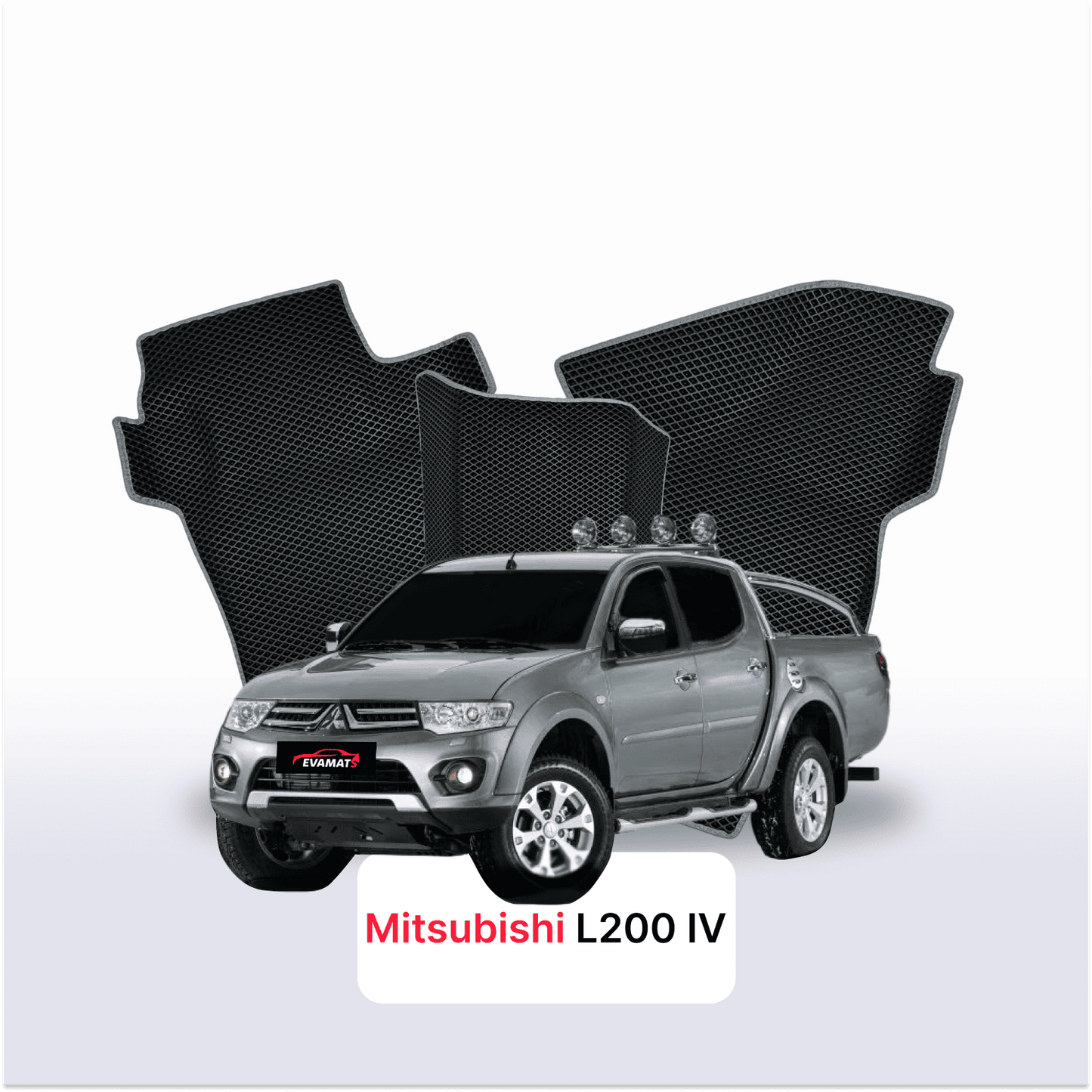 Fußmatten EVAMATS für Mitsubishi L200 4. Generation 2006-2015 Jahr PICK-UP Doppelkabine