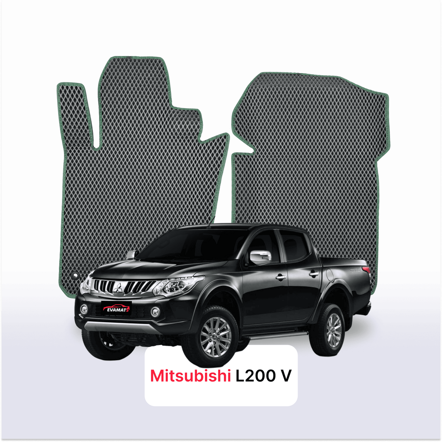 Fußmatten EVAMATS für Mitsubishi L200 5. Generation 2015-2025 Jahr PICK-UP Doppelkabine