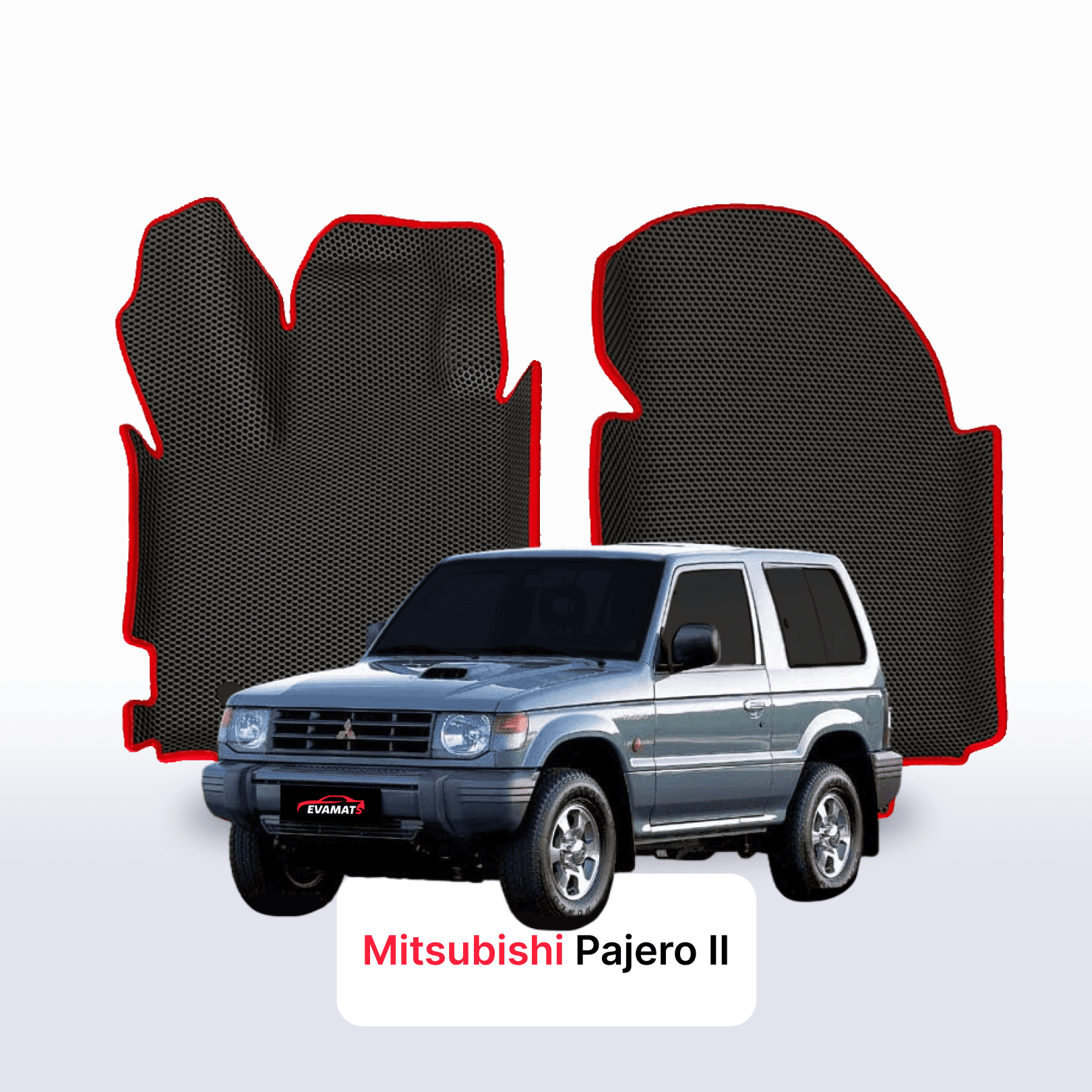 Fußmatten EVAMATS für Mitsubishi Pajero 2 Gen 1991–2004, SUV, 3-türig Fußmatten EVAMATS für Mitsubishi Pajero 2 Gen 1991–2004, SUV, 3-türig