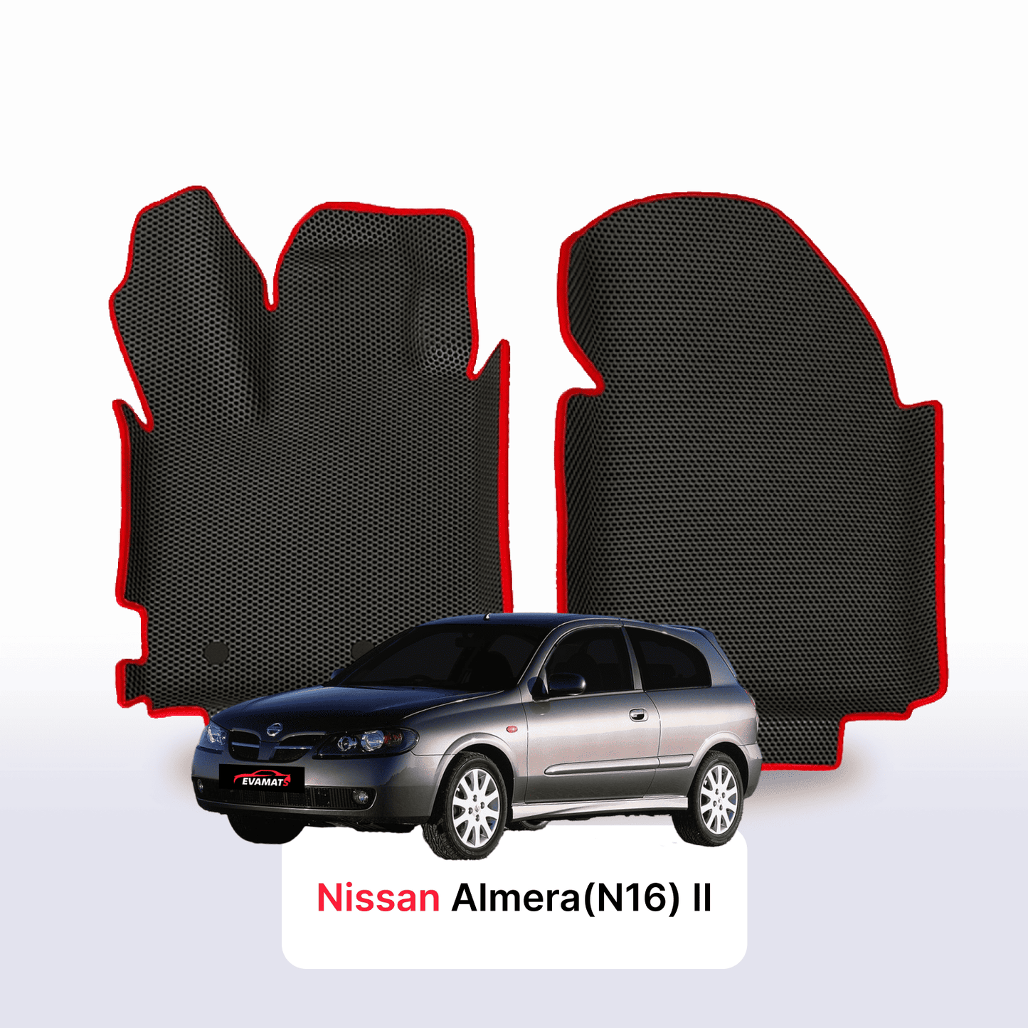 Fußmatten EVAMATS für Nissan Almera(N16) II Gen 2000-2008 Jahr FLIEßHECK 3-Türer