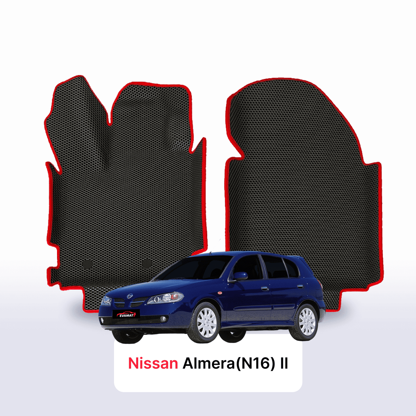 Fußmatten EVAMATS für Nissan Almera(N16) II Gen 2000-2008 Jahr FLIEßHECK 5-Türer