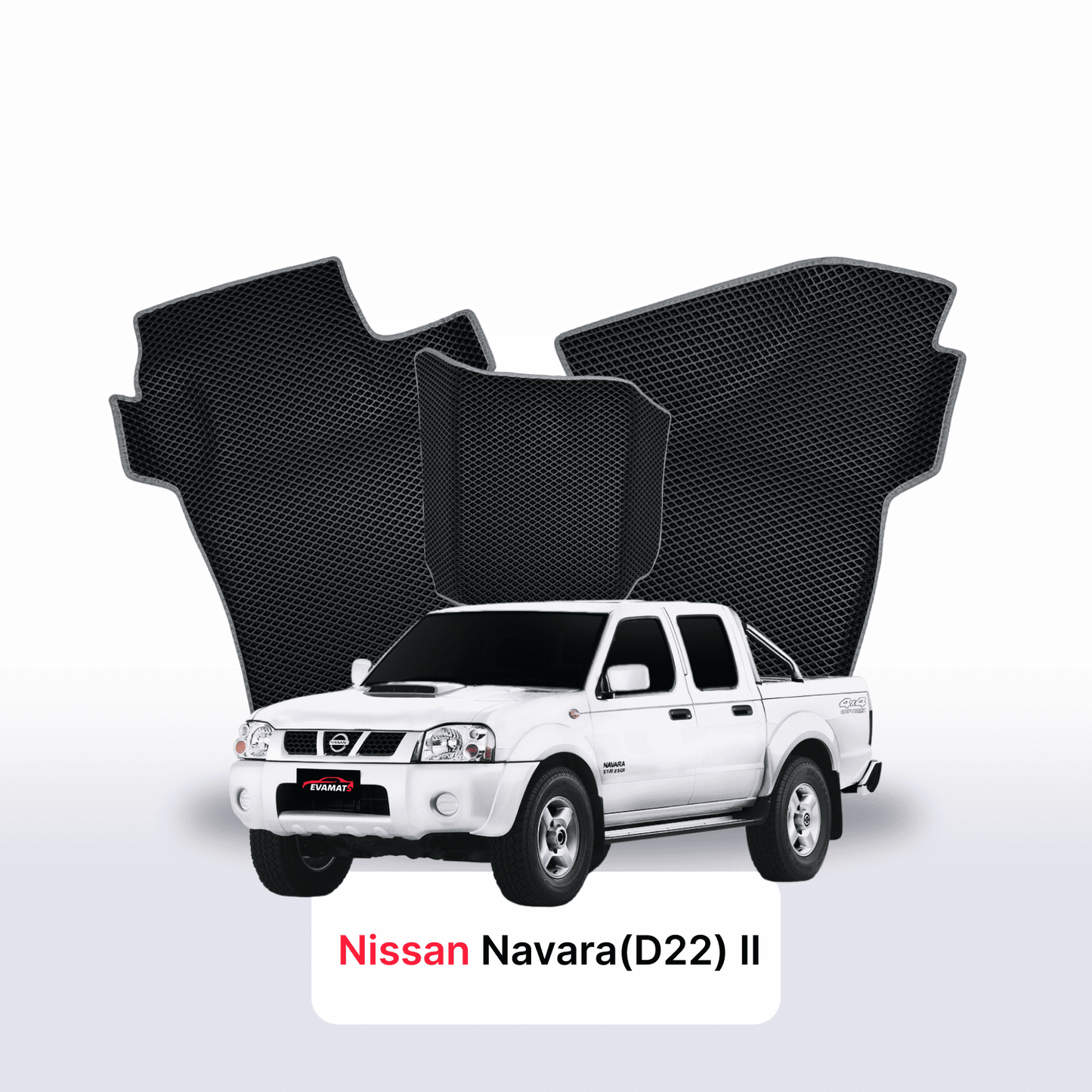 Fußmatten EVAMATS für Nissan Navara(D22)(Frontier) II gen 1998-2007 Baujahr PICK-UP mit eineinhalb Kabinen