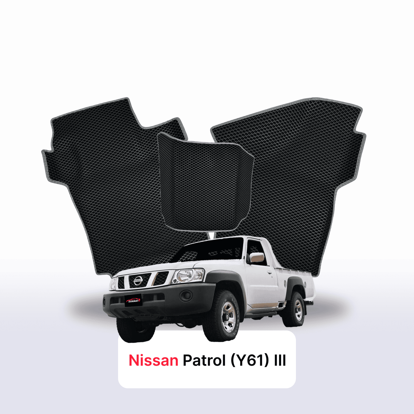 Fußmatten EVAMATS für Nissan Patrol(Y61) III Gen 1997-2014 Baujahr PICK-UP Einzelkabine