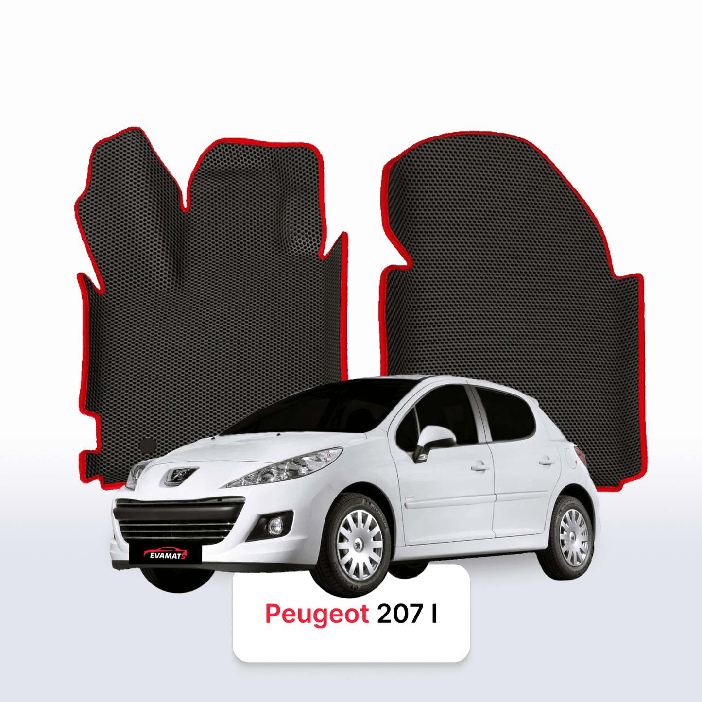 Fußmatten EVAMATS für Peugeot 207(MT) 1. Generation 2006-2015 Jahr FLIEßHECK 5-Türer