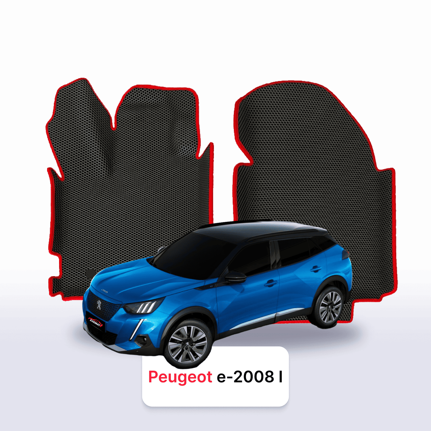 Fußmatten EVAMATS für Peugeot e-2008 1. Generation 2019-2025 Jahre Elektro-SUV