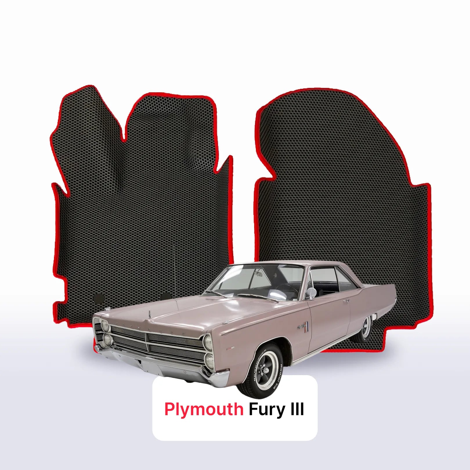 Fußmatten EVAMATS für Plymouth Fury 3 Gen 1967-1968 Jahr SPORT COUPE Fußmatten EVAMATS für Plymouth Fury 3 Gen 1967-1968 Jahr SPORT COUPE