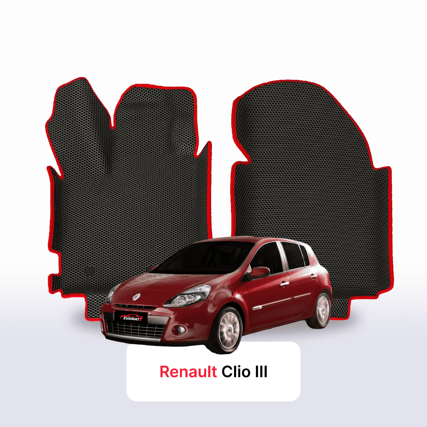 Fußmatten EVAMATS für Renault Clio 3 Gen 2005-2014 Jahr FLIEßHECK 5-Türer