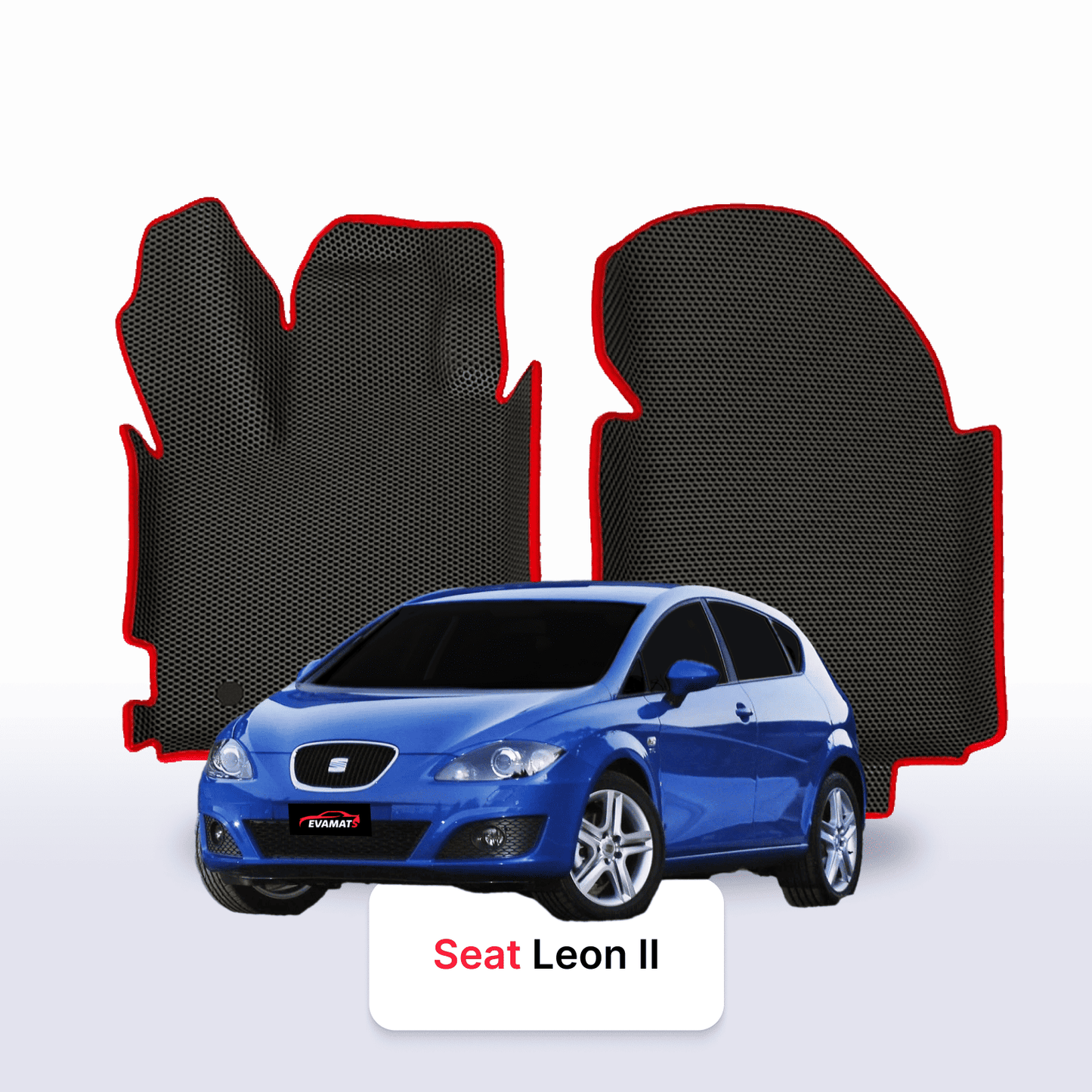 Fußmatten EVAMATS für SEAT Leon 2 Gen 2005-2012 Jahr FLIEßHECK 5-Türer