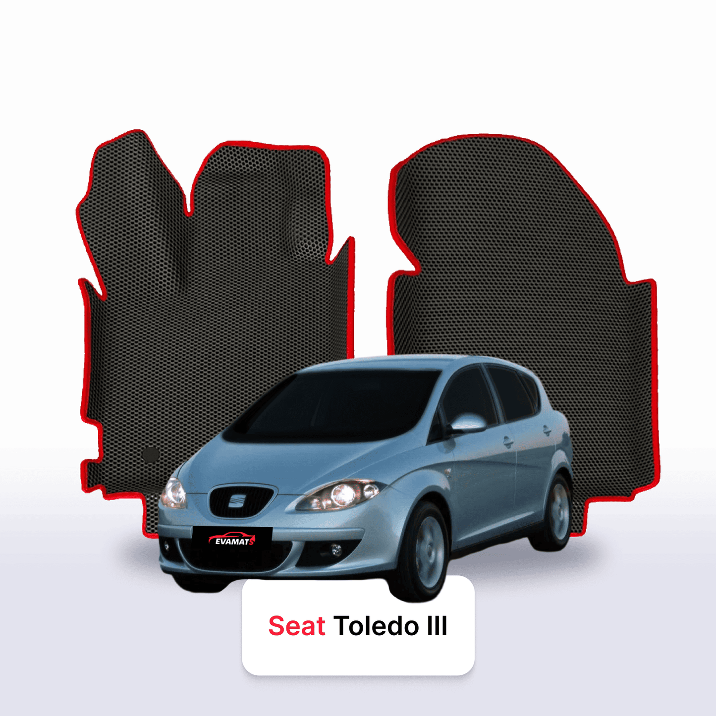 Fußmatten EVAMATS für SEAT Toledo 3 Gen 2004-2009 Jahr FLIEßHECK 5-Türer