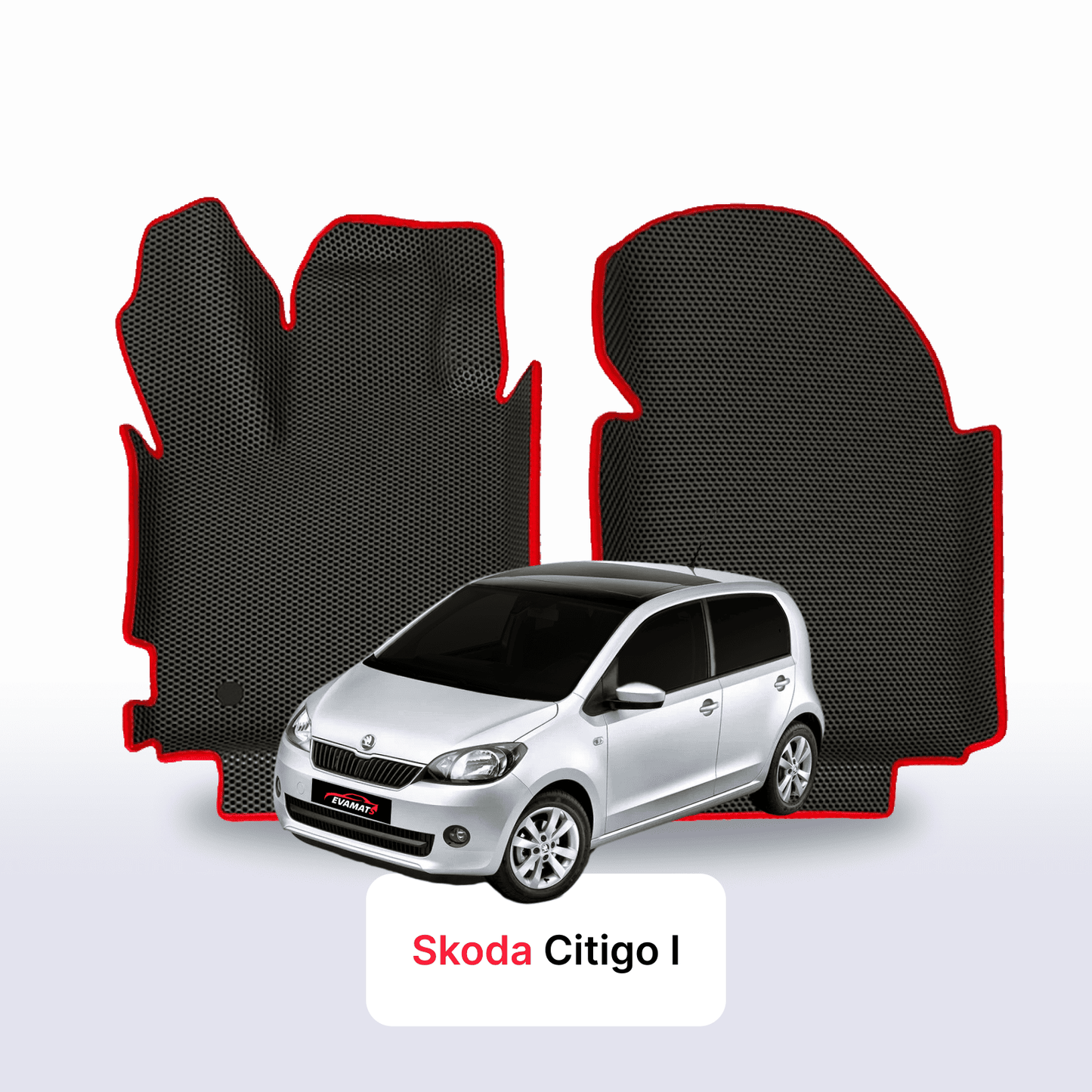 Fußmatten EVAMATS für Skoda Citigo 1 Gen 2011-2020 Jahr FLIEßHECK 5-Türer