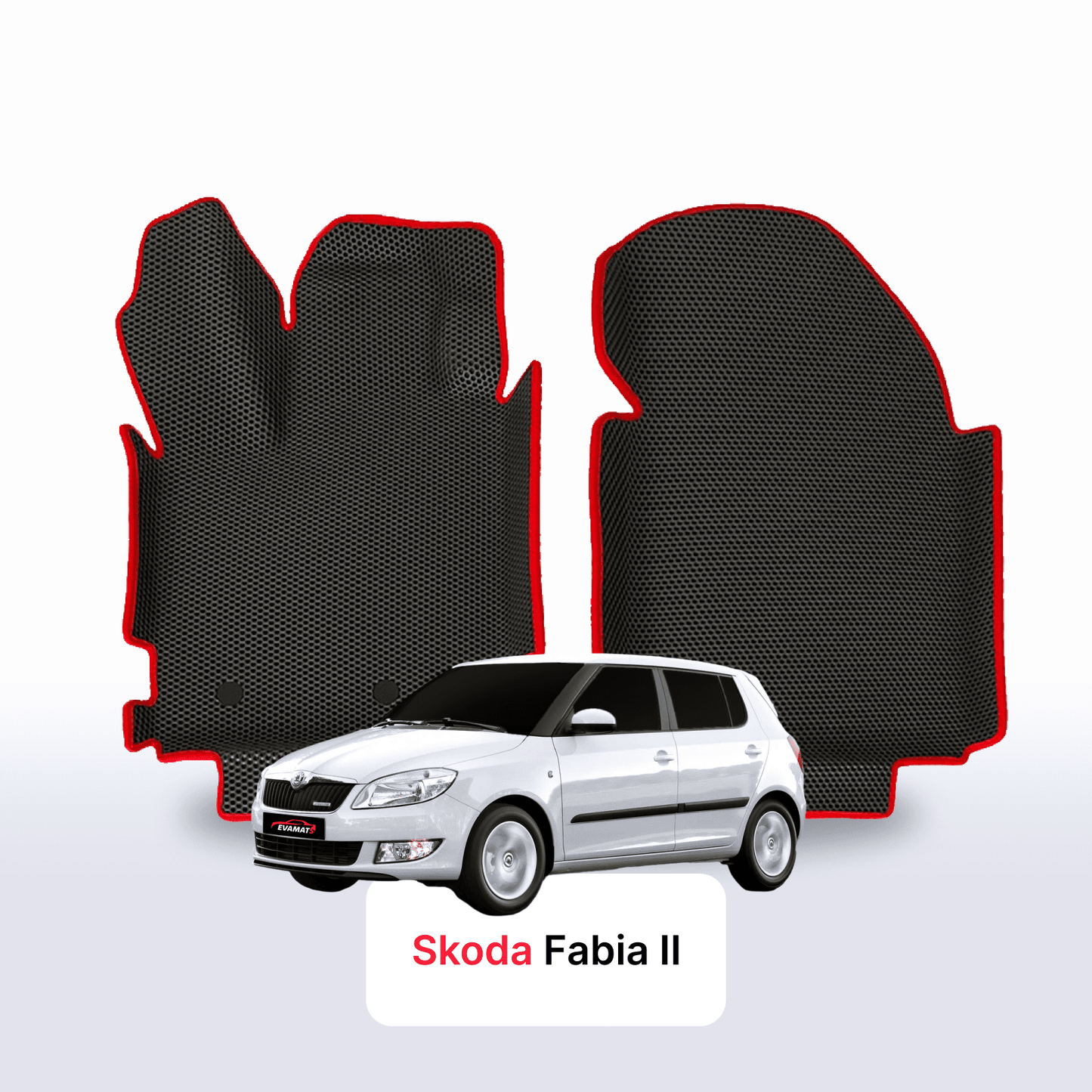 Fußmatten EVAMATS für Skoda Fabia 2 Gen 2007-2014 Jahr FLIEßHECK 5-Türer