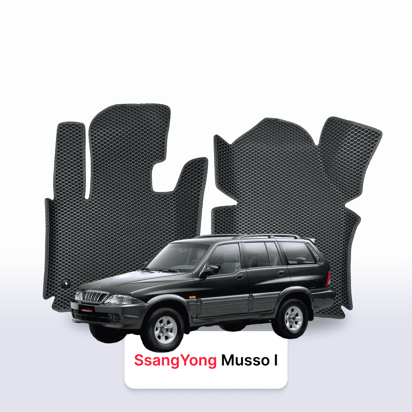 Fußmatten EVAMATS für den SUV SsangYong Musso 1. Generation 1993-2006