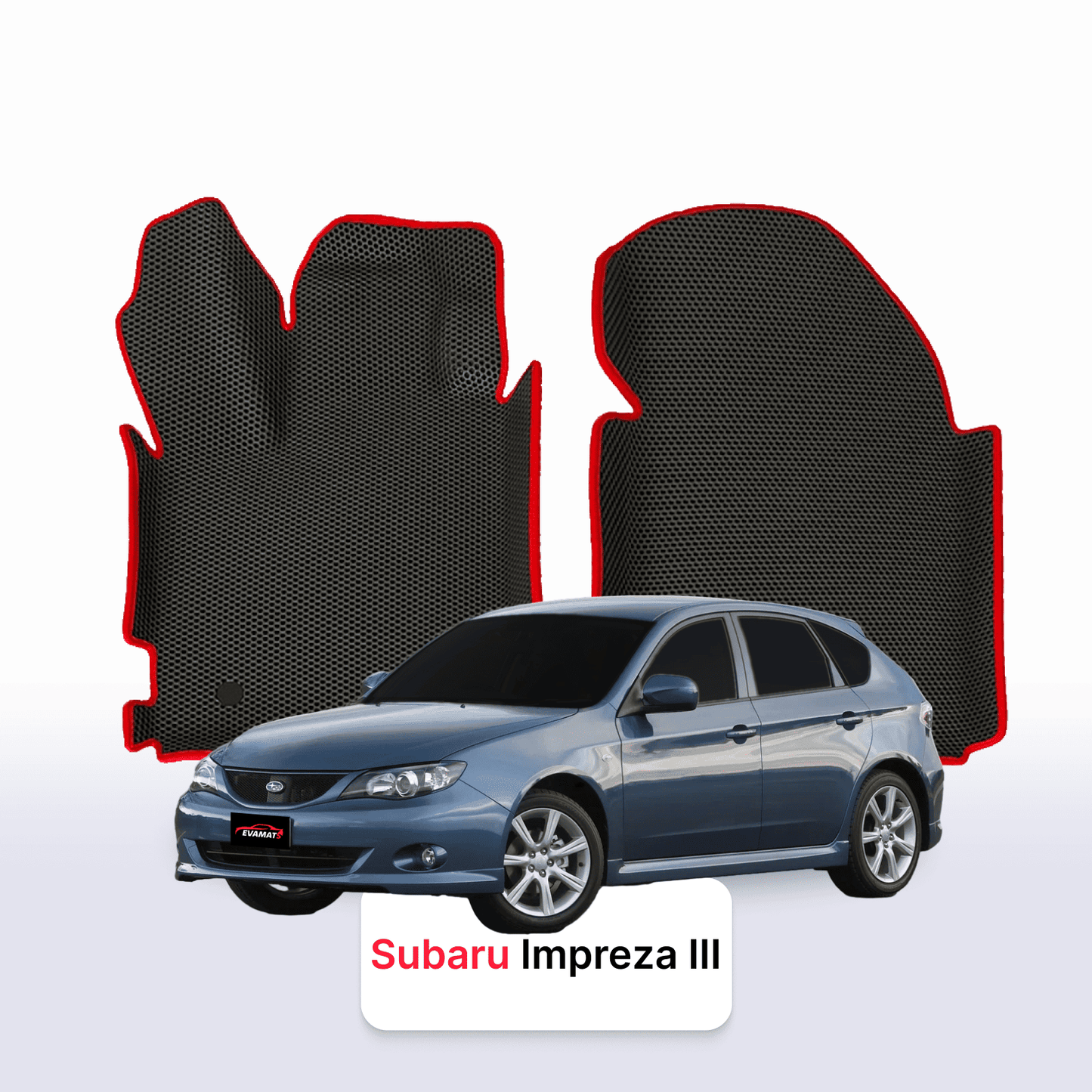 Fußmatten EVAMATS für Subaru Impreza(GH) 3. Generation 2007-2011 Jahr FLIEßHECK 5-Türer