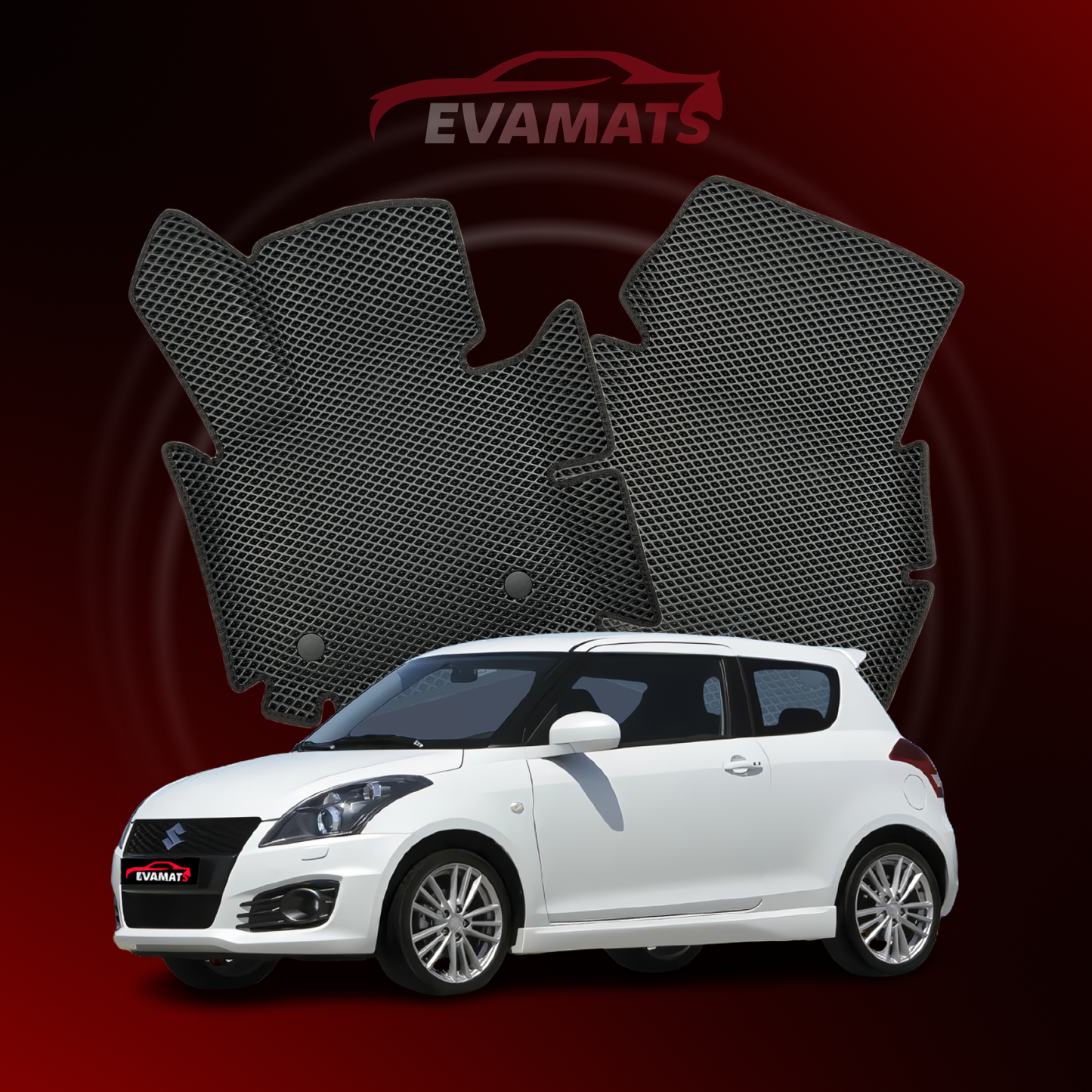Fußmatten EVAMATS für Suzuki Swift 4 Gen 2011-2017 Jahr FLIEßHECK 3-Türer