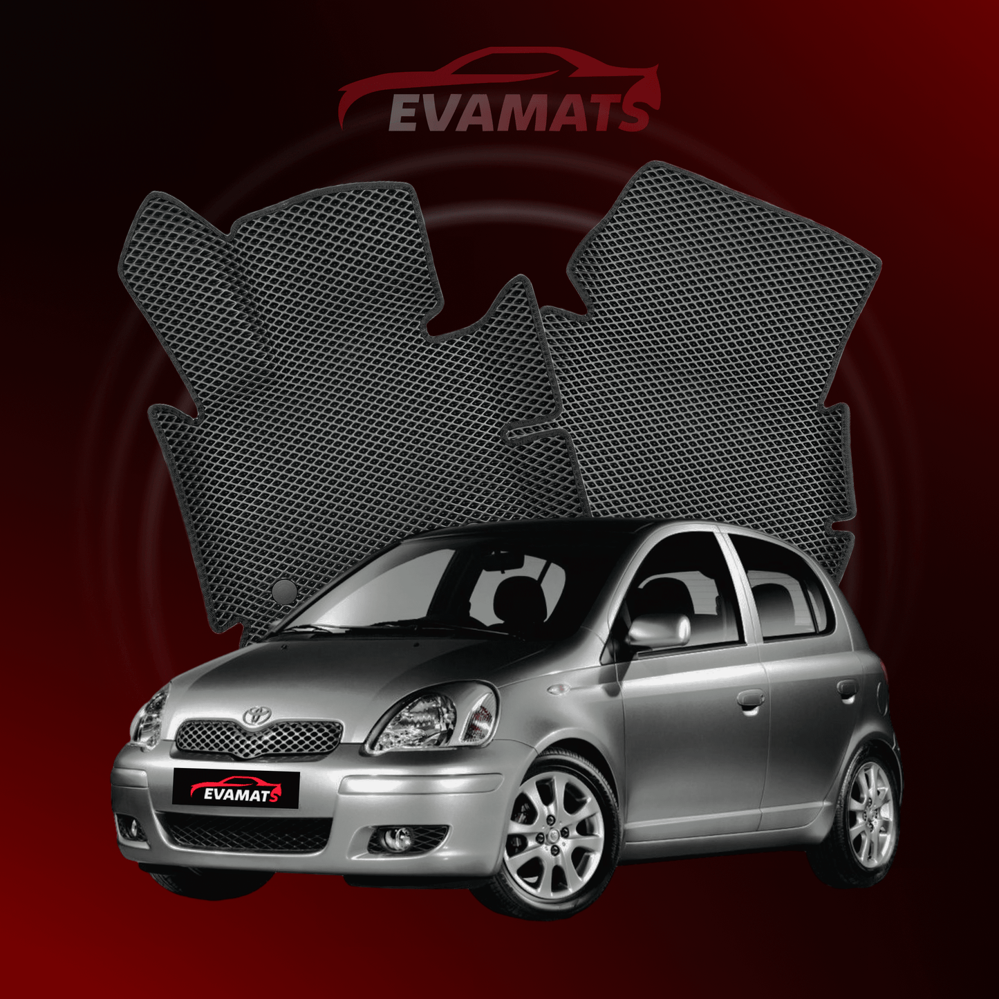 Fußmatten EVAMATS für Toyota Yaris 1. Generation 1999–2005, Fließheck, 5-türig