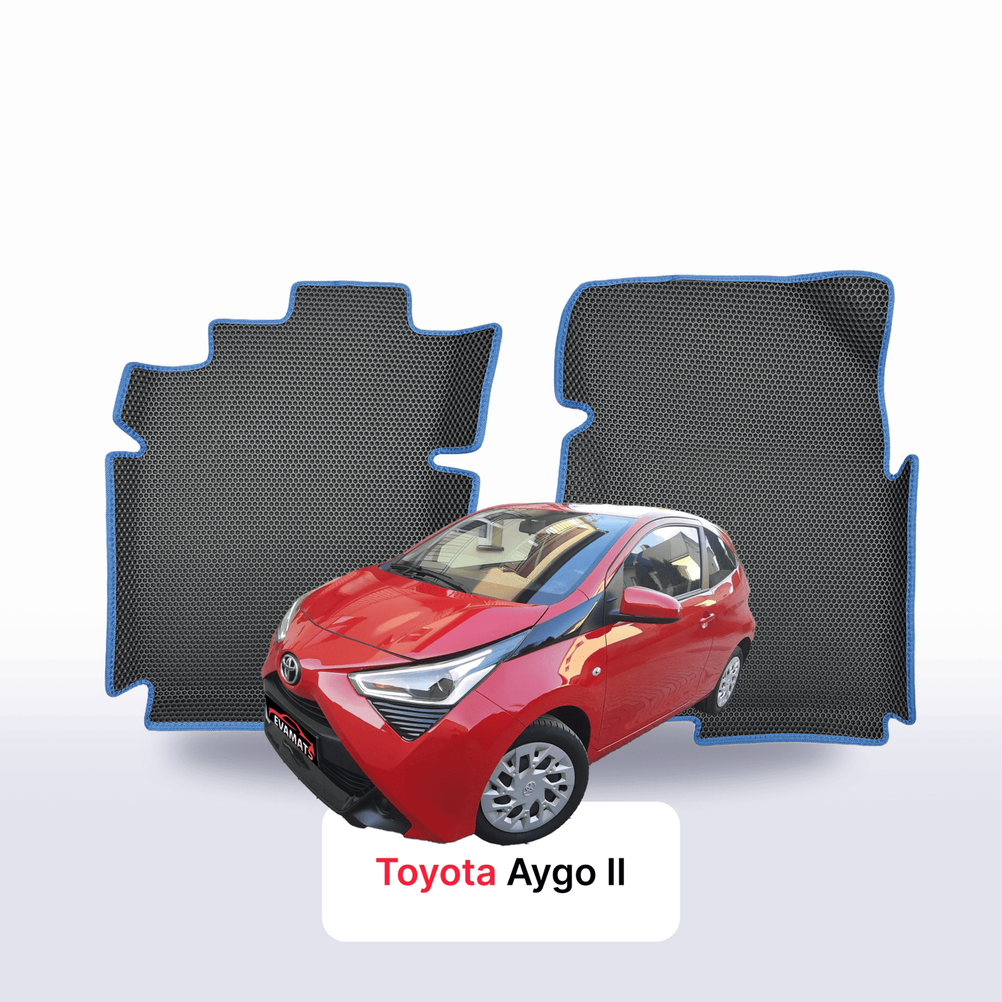Fußmatten EVAMATS für Toyota Aygo 2 Gen 2014-2023 Jahr FLIEßHECK 3-Türer