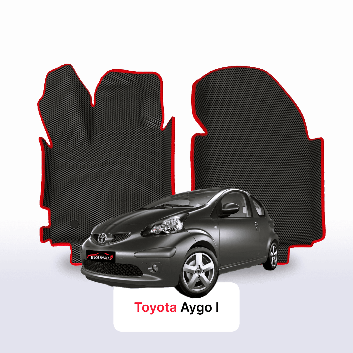 Fußmatten EVAMATS für Toyota Aygo 1. Generation 2005–2014, Schrägheck, 3-türig