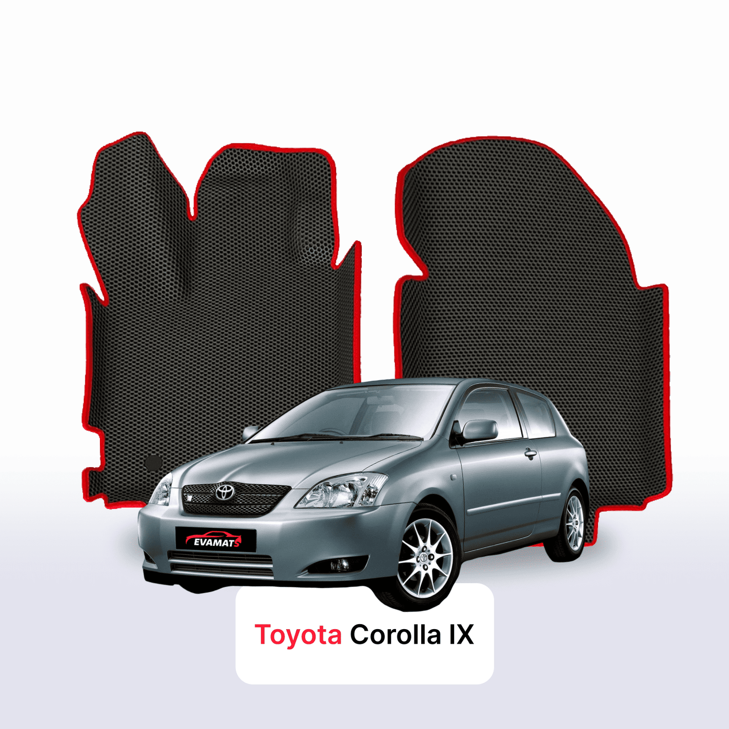 Fußmatten EVAMATS für Toyota Corolla 9. Generation 2000–2007, Schrägheck, 3-türig