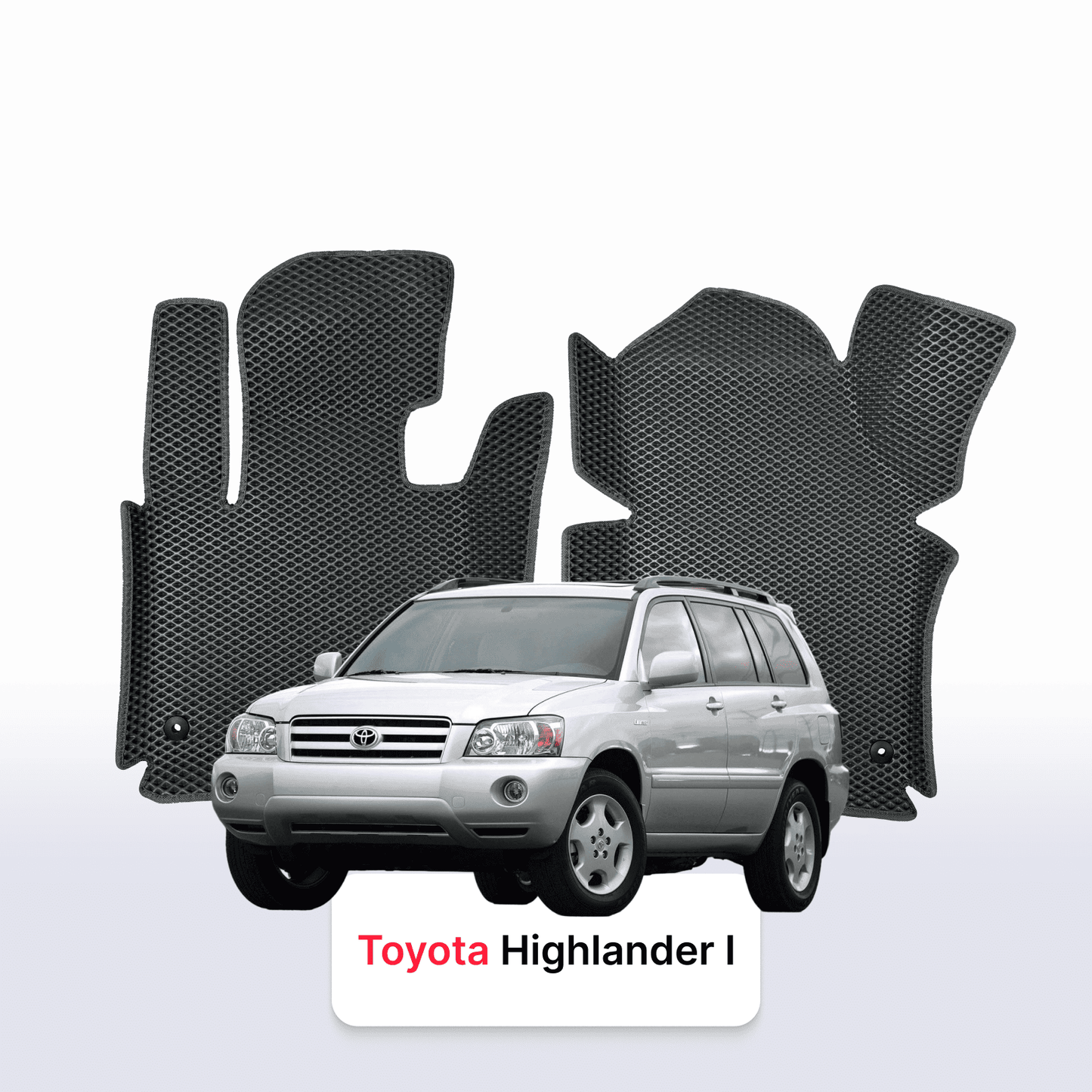 Fußmatten EVAMATS für Toyota Highlander 1. Generation 2001–2007, SUV, 7-Sitzer