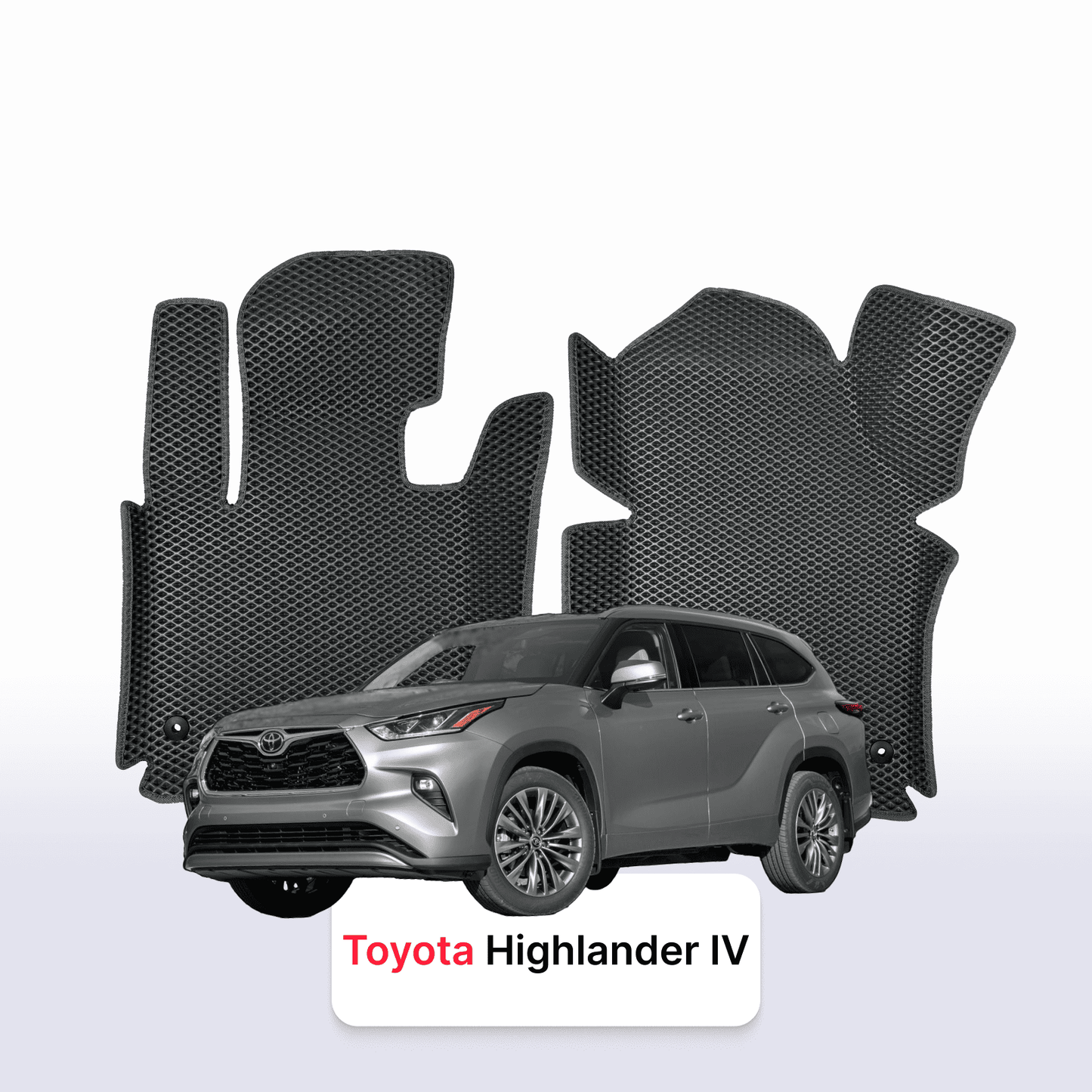Fußmatten EVAMATS für Toyota Highlander 4. Generation 2019–2023, SUV, 7-Sitzer