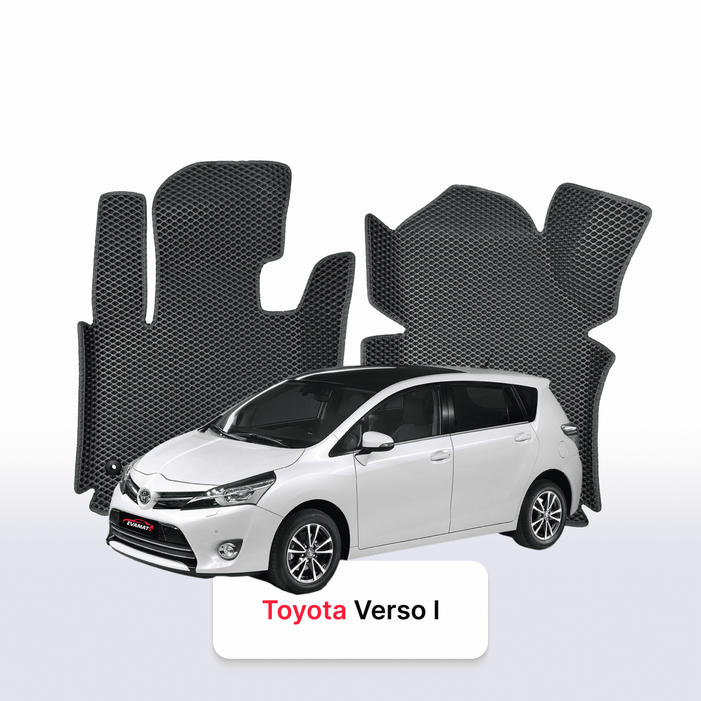 Fußmatten EVAMATS für Toyota Verso 1. Generation 2009-2018 Jahr MINIVAN 7-Sitzer