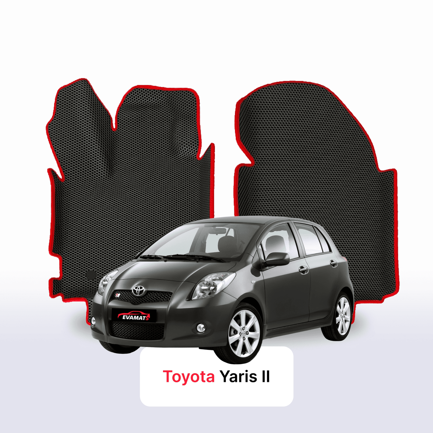 Fußmatten EVAMATS für Toyota Yaris 2. Generation 2005–2012, Fließheck, 5-türig