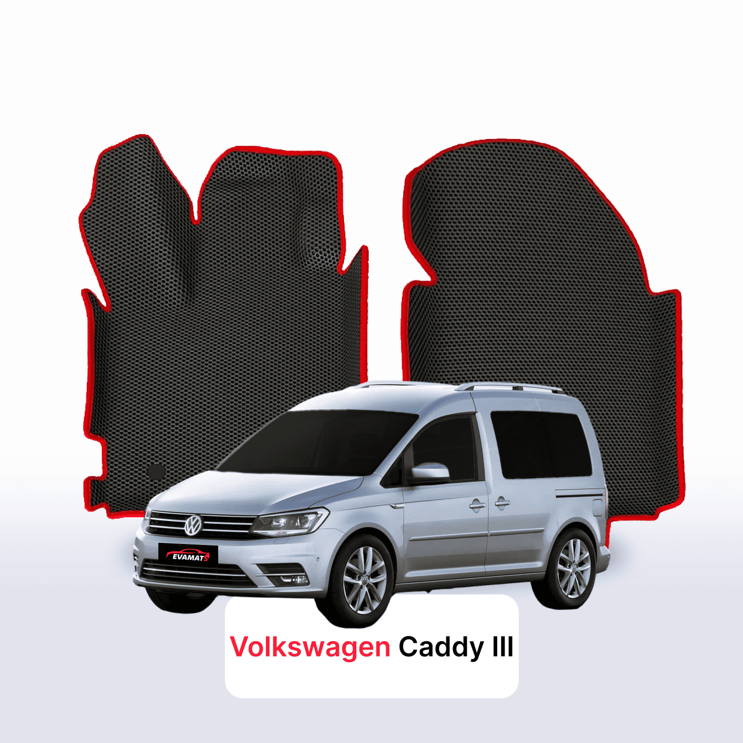 Fußmatten EVAMATS für Volkswagen Caddy III Gen 2004-2020 Jahr MINIVAN 5-Sitzer