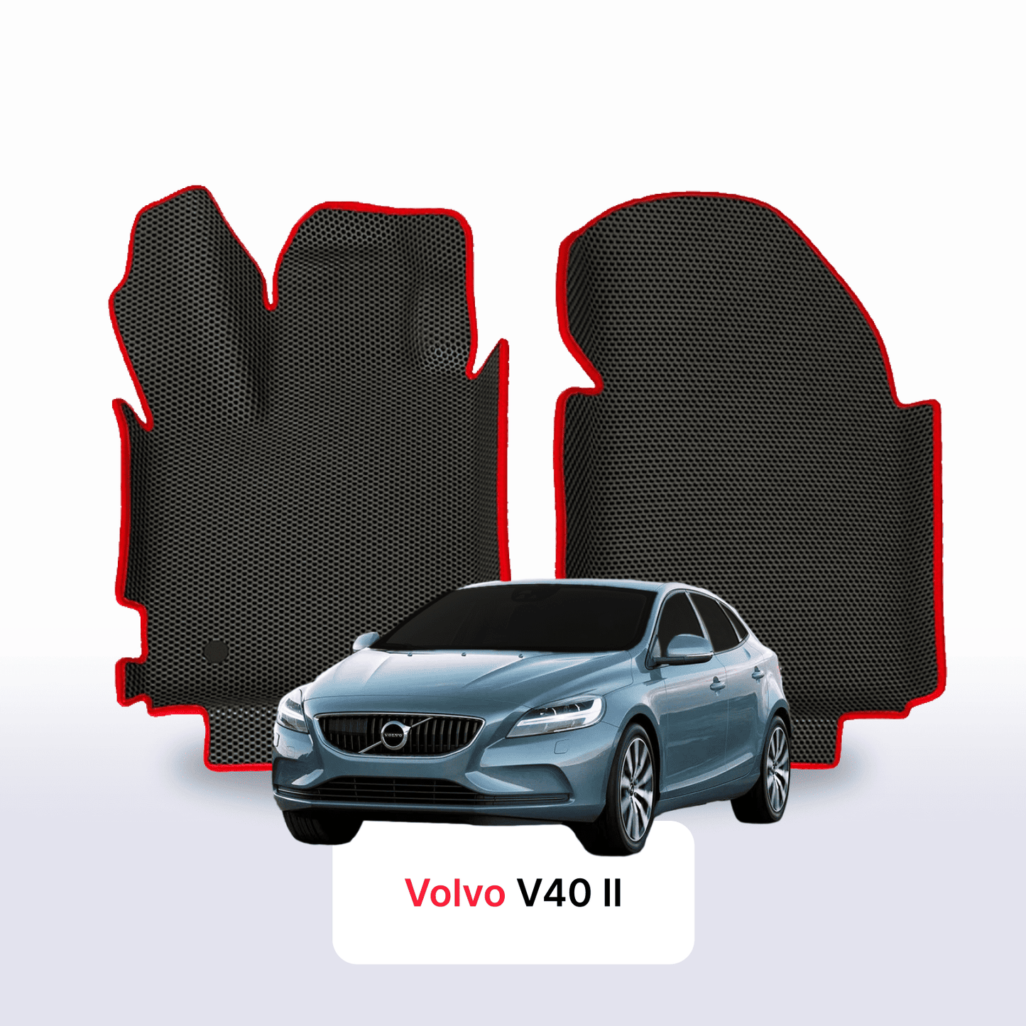 Fußmatten EVAMATS für Volvo V40 2. Generation 2012-2019 Jahr FLIEßHECK 5-Türer