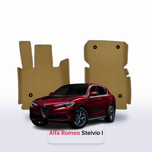 Fußmatten EVAMATS für den SUV Alfa Romeo Stelvio 1. Generation 2016-2025