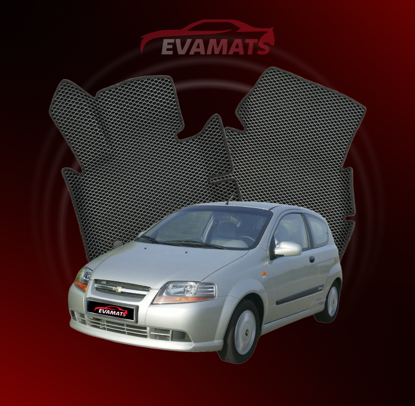 Fußmatten EVAMATS für Chevrolet Kalos 1. Generation 2003-2008 Jahr FLIEßHECK 3-Türer