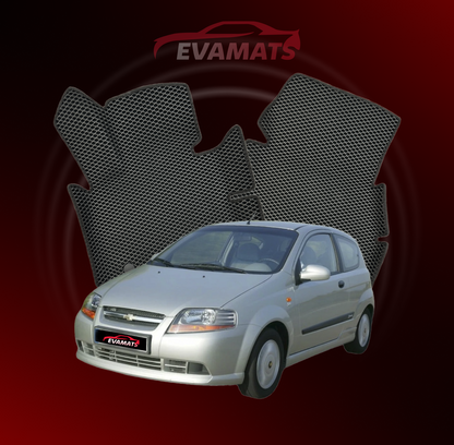 Fußmatten EVAMATS für Chevrolet Kalos 1. Generation 2003-2008 Jahr FLIEßHECK 3-Türer