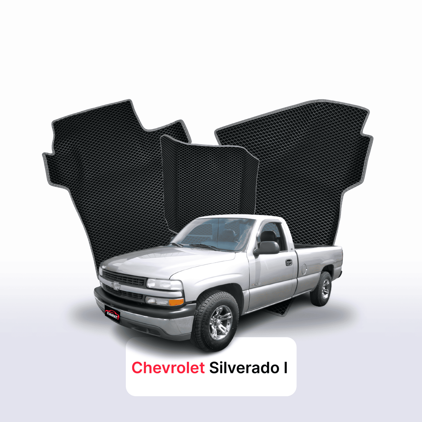 Fußmatten EVAMATS für Chevrolet Silverado (GMT800) 1. Generation 1998-2007 Jahr PICK-UP Einzelkabine