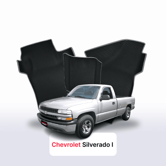 Fußmatten EVAMATS für Chevrolet Silverado (GMT800) 1. Generation 1998-2007 Jahr PICK-UP Einzelkabine