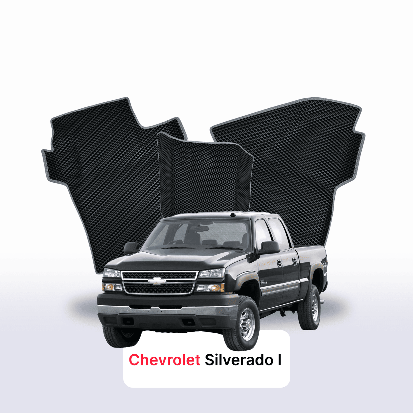 Fußmatten EVAMATS für Chevrolet Silverado (GMT800) 1. Generation 1998-2007 Jahr PICK-UP Doppelkabine