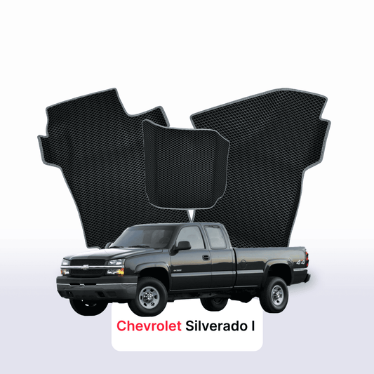 Fußmatten EVAMATS für Chevrolet Silverado (GMT800) 1. Generation 1998–2007, PICK-UP, eineinhalb Kabinen