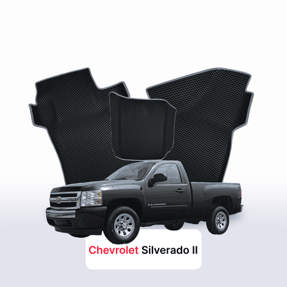 Fußmatten EVAMATS für Chevrolet Silverado (GMT900) 2. Generation 2007-2013 Jahr PICK-UP Einzelkabine